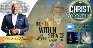 Brązowy Church Service Promotion Facebook Shared Image Template