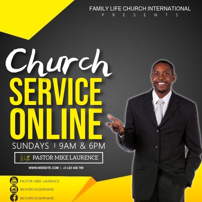 CHURCH LIVE STREAM THUMBNAIL Design Template PosterMyWall