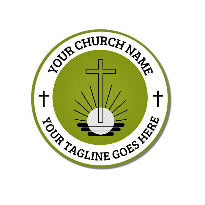 Church logo, christian logo, jesus logo, png Logótipo template