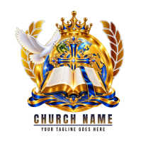 White Church Logo Logotyp Template