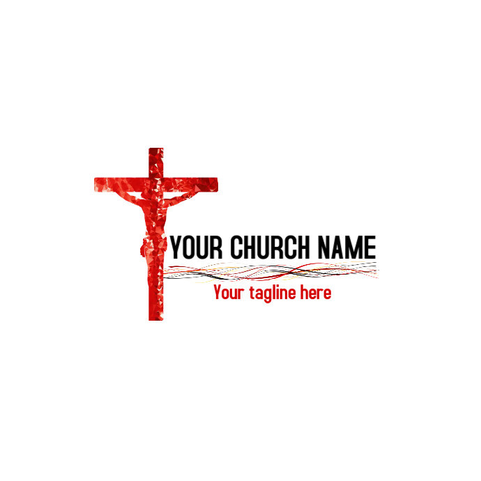 church logo, cross logo, jesus logo, Logotyp template