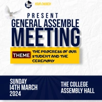 church meeting flyer Publicación de Instagram template