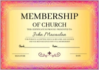church membership certificate A3 template