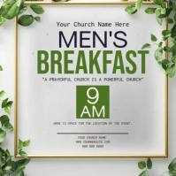 CHURCH MEN'S BREAKFAST PRAYER EVENT TEMPLATE Square (1:1)