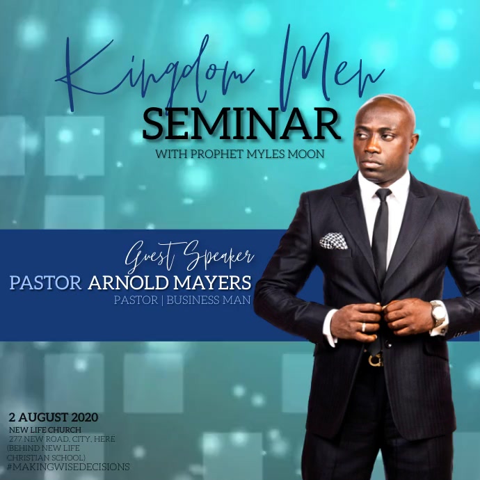 CHURCH MEN'S SEMINAR CONFERENCE EVENT Template | PosterMyWall