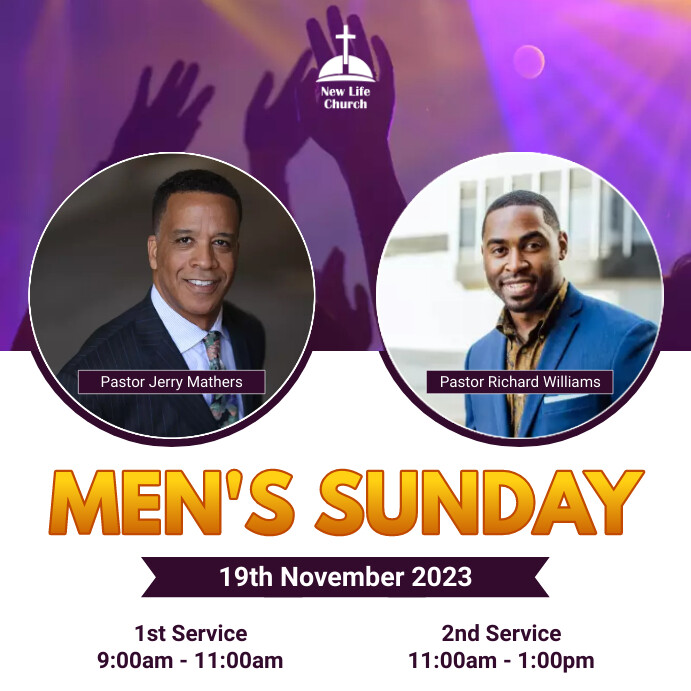 Plantilla de church mens day sunday service flyer | PosterMyWall