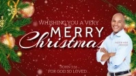 Red Christmas Facebook Cover Video template