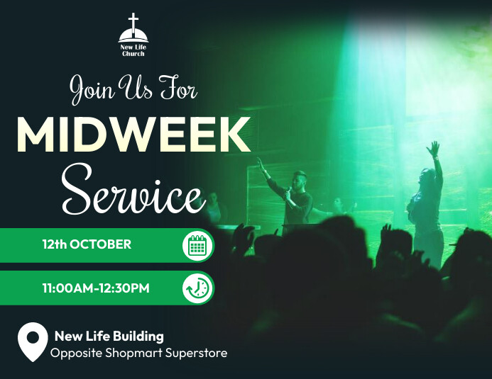 Copy of church mid week service banner | PosterMyWall