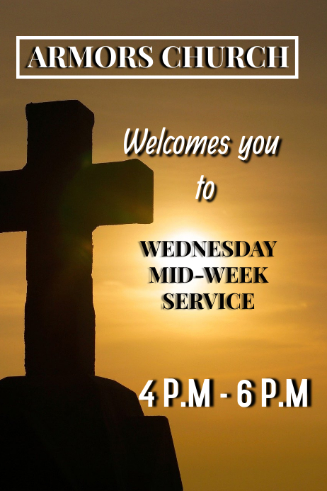 CHURCH MID-WEEK SERVICE Template | PosterMyWall