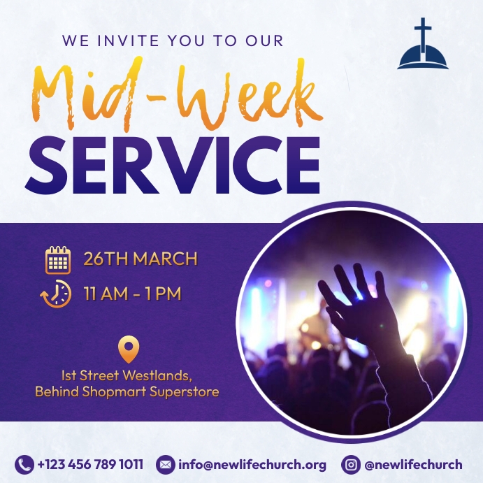 Copy of Church mid week service | PosterMyWall