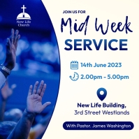 MID WEEK CHURCH SERVICE TEMPLATE | PosterMyWall