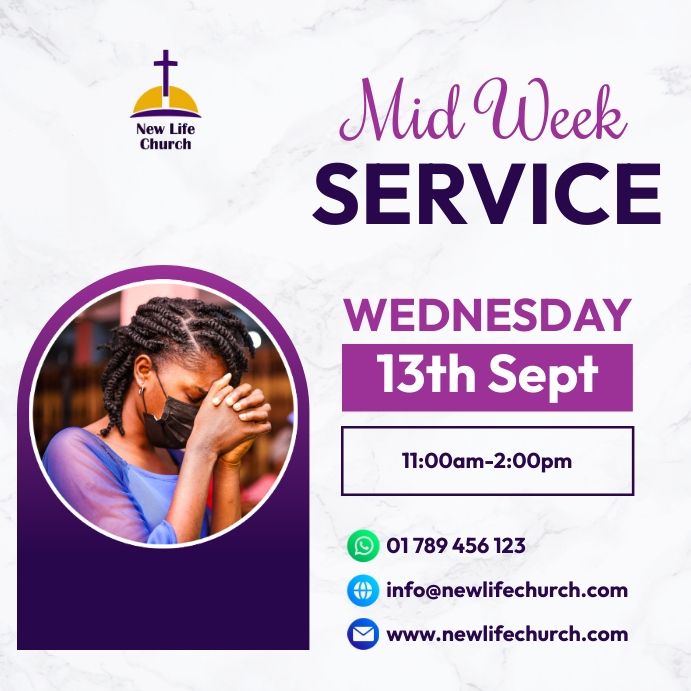 Copy of church mid week service template | PosterMyWall