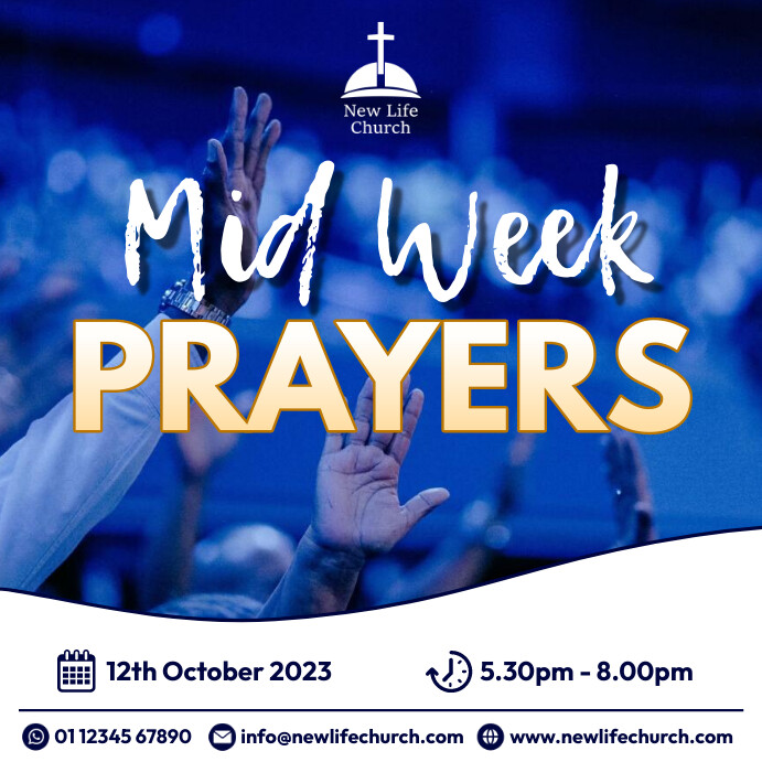 church midweek prayer template | PosterMyWall