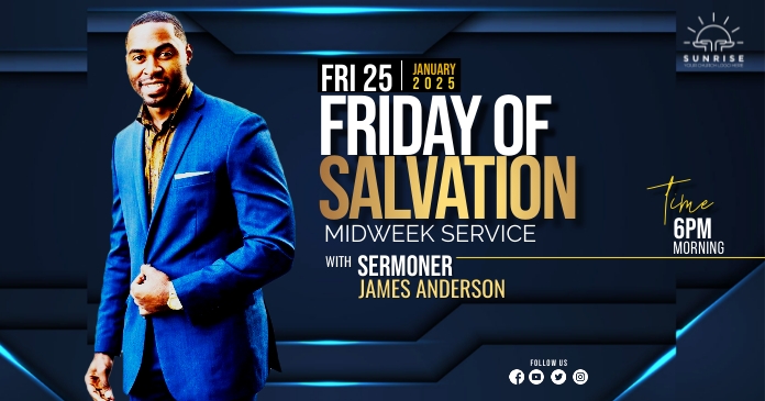 Church Midweek Service ad Template | PosterMyWall