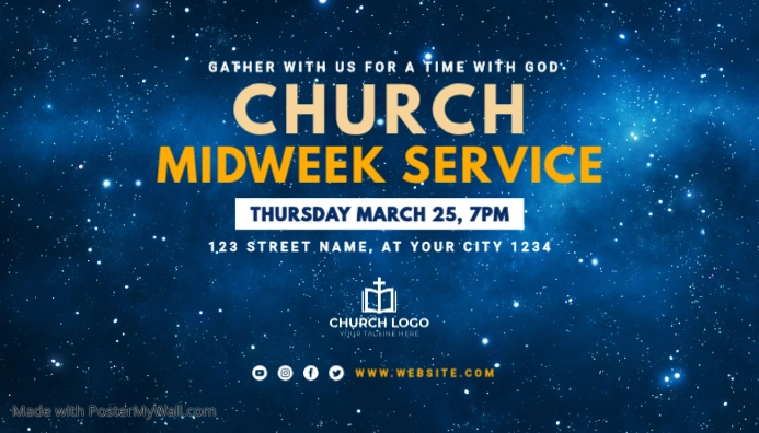 Church Midweek Service Modelo | PosterMyWall