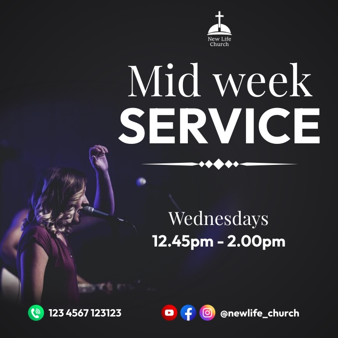 church midweek service Template | PosterMyWall