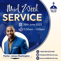 mid-week service Template | PosterMyWall