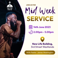 MID WEEK CHURCH SERVICE TEMPLATE | PosterMyWall