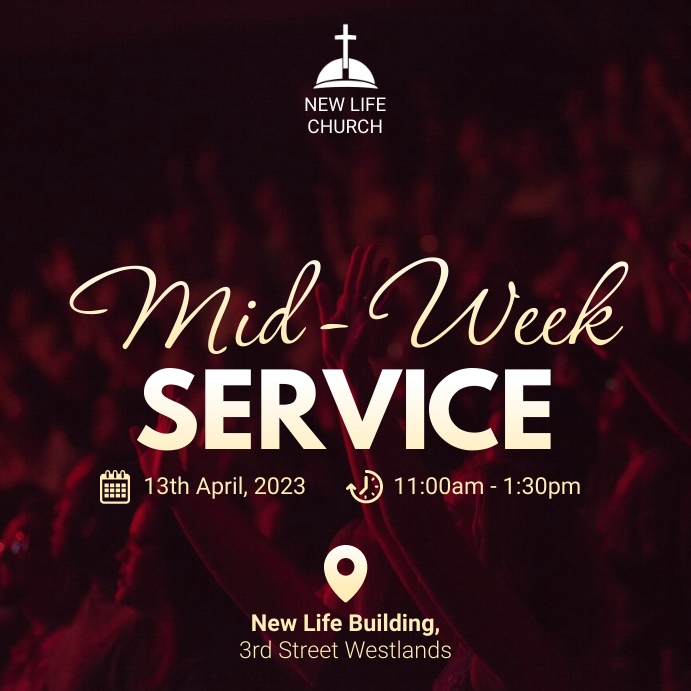 Copie de Church midweek service template | PosterMyWall