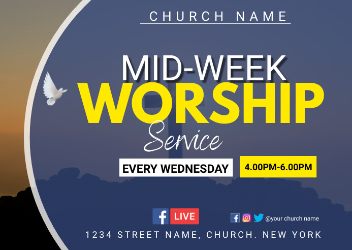 Copy of church midweek service Template | PosterMyWall