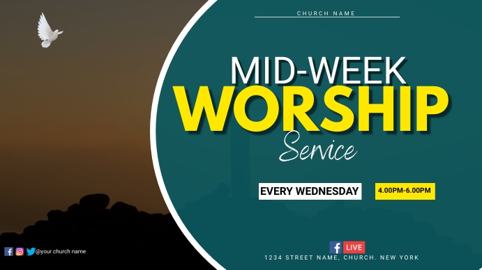 Copy of church midweek service Template | PosterMyWall