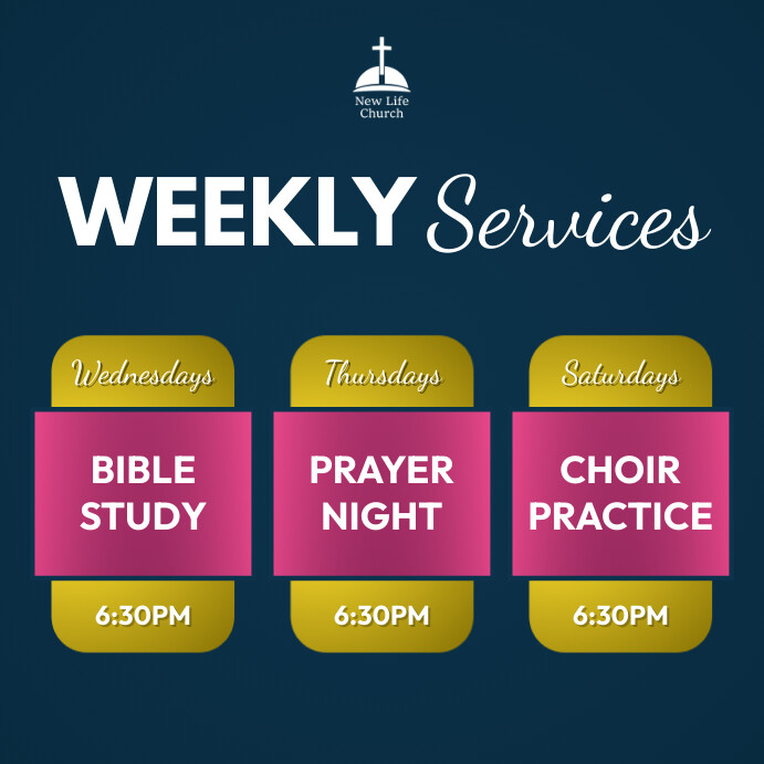 Copy of church midweek services | PosterMyWall