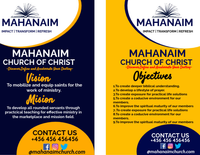 church mission and vision flyer poster Template | PosterMyWall