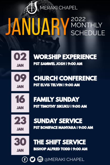 Church Monthly Schedule Template PosterMyWall