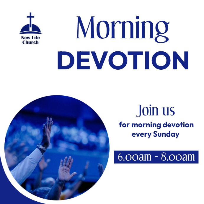 Church morning devotion Template | PosterMyWall