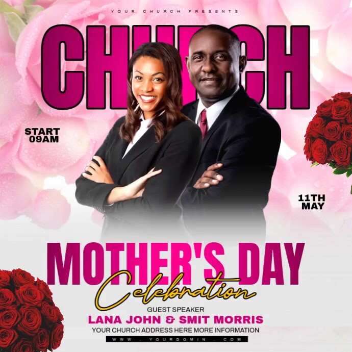 Church mother's day celebration Instagram Post template