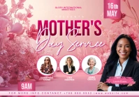 Church Mother's Day Service A3 template