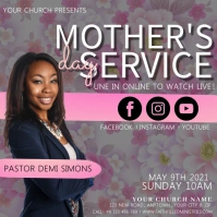 CHURCH MOTHER'S DAY SERVICE SERMON TEMPLATE Square (1:1)