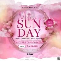 church MOTHER'S DAY sunday square template