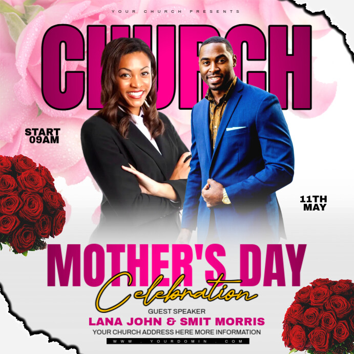 Church mother's day celebration Template | PosterMyWall