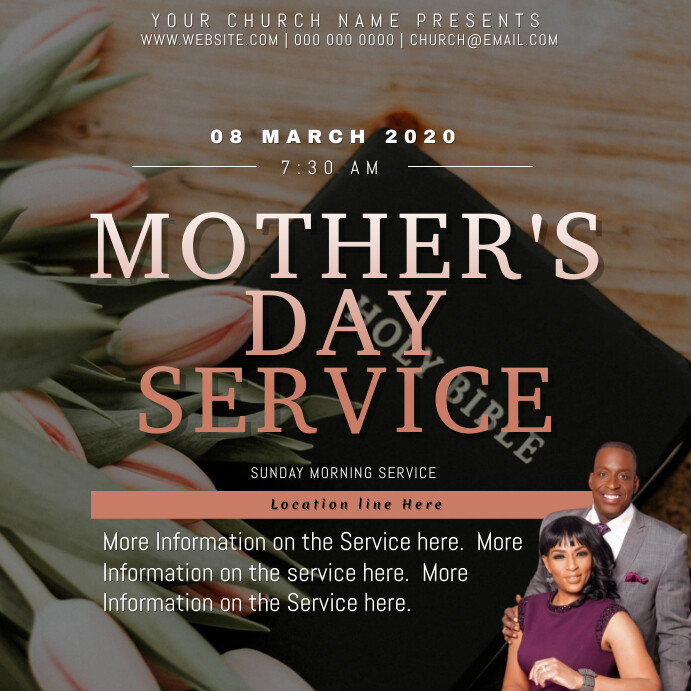 Copy of CHURCH MOTHER'S Day Event Flyer Template | PosterMyWall