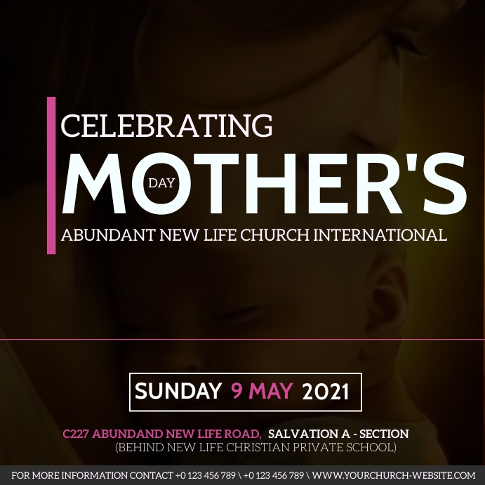 CHURCH MOTHER'S DAY EVENT Template | PosterMyWall