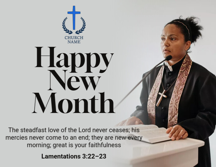 Church New Month Message Template PosterMyWall Church new month message template postermywall