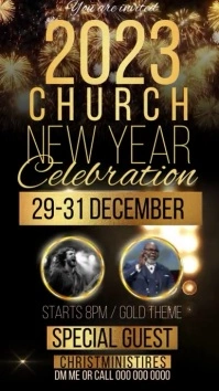 CHURCH NEW YEAR BANNER Instagram Story template