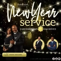 CHURCH NEW YEAR SERVICE INSTAGRAM POST Square (1:1) template