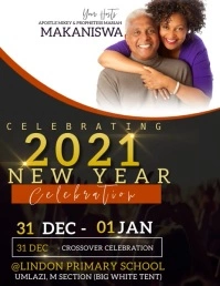CHURCH NEW YEARS CELEBRATION TEMPLATE Flyer (US Letter)