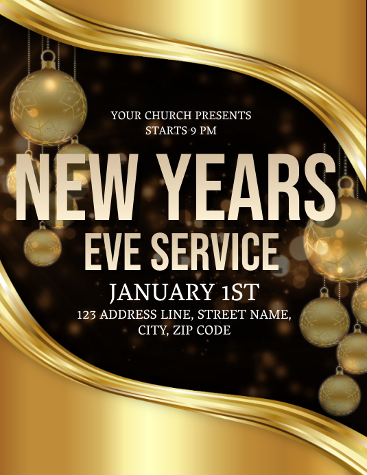 Copy of Church New Years Eve Event Flyer Template PosterMyWall