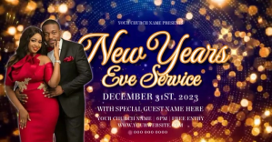 Church New Years Service Event Template Facebook Gedeelde Prent