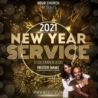 CHURCH NEW YEARS SERVICE ONLINE Square (1:1) template