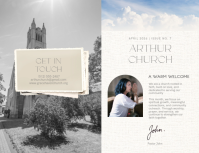 สีขาว Church Community Newsletter Flyer Template - Page 1