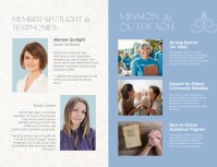 White Church Community Newsletter Pamflet Template - Page 3