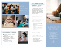 White Church Community Newsletter Pamflet Template - Page 2