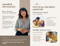 Белый Church Newsletter Flyer Template - Page 4