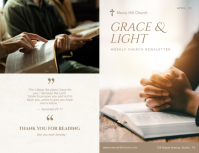 White Church Newsletter Flyer Template - Page 1