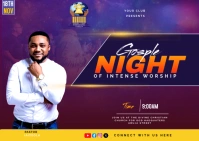 church night event flyer A6 template