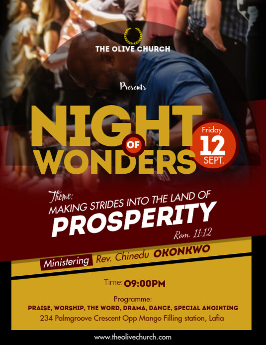 Church night program flyer Template | PosterMyWall